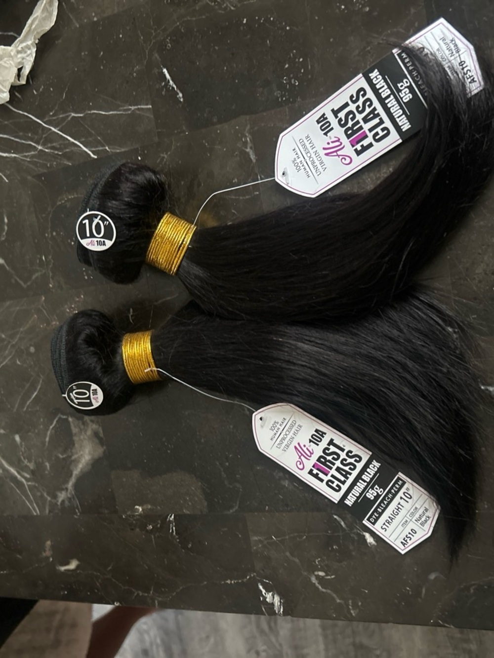 First Class Remy Straight Hair Bundles in Natural Black